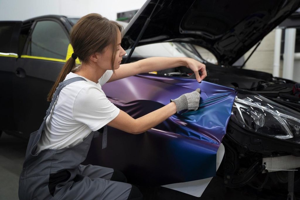 Professionele autospuiterij in IJmuiden met moderne spuitapparatuur voor lakwerk en autodiefstal